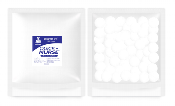 QUICK-NURSE Sterilized Cotton Balls Ø1.5cm - 50gr
