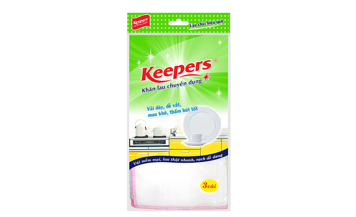 Khăn lau đa năng Keepers - 3 cái/bao
