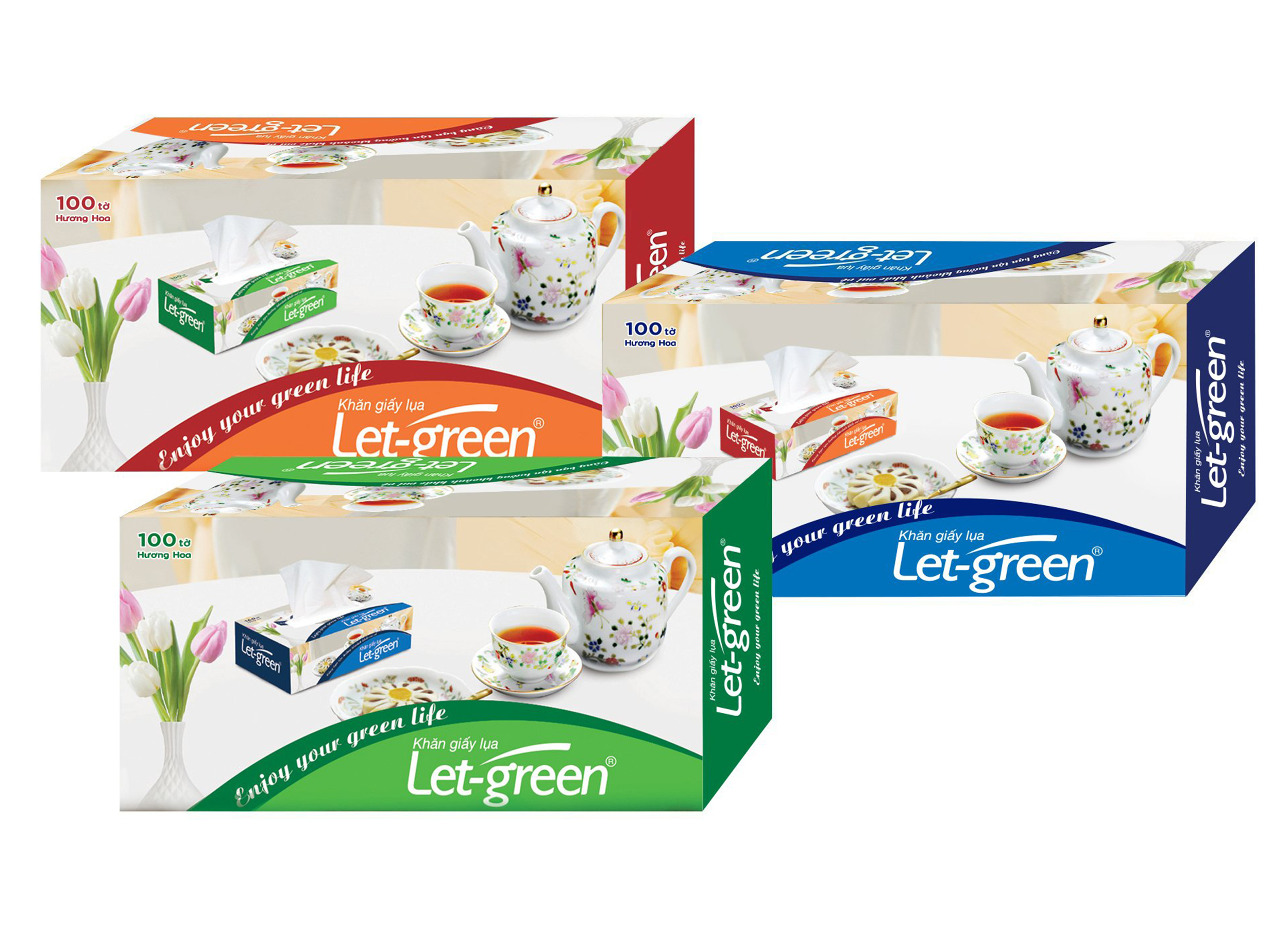 Khăn Giấy Hộp Let-green 100 tờ