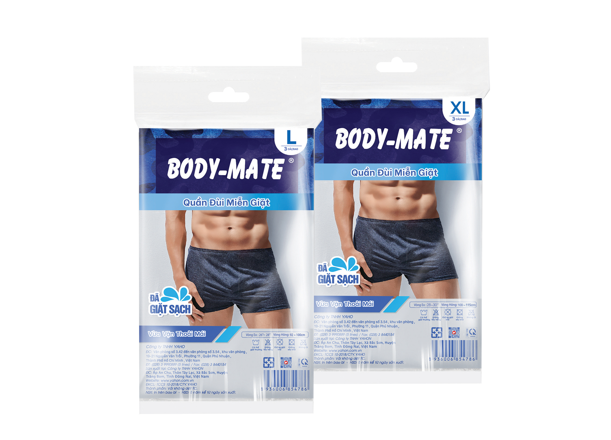 Quần đùi miễn giặt Body-mate nam