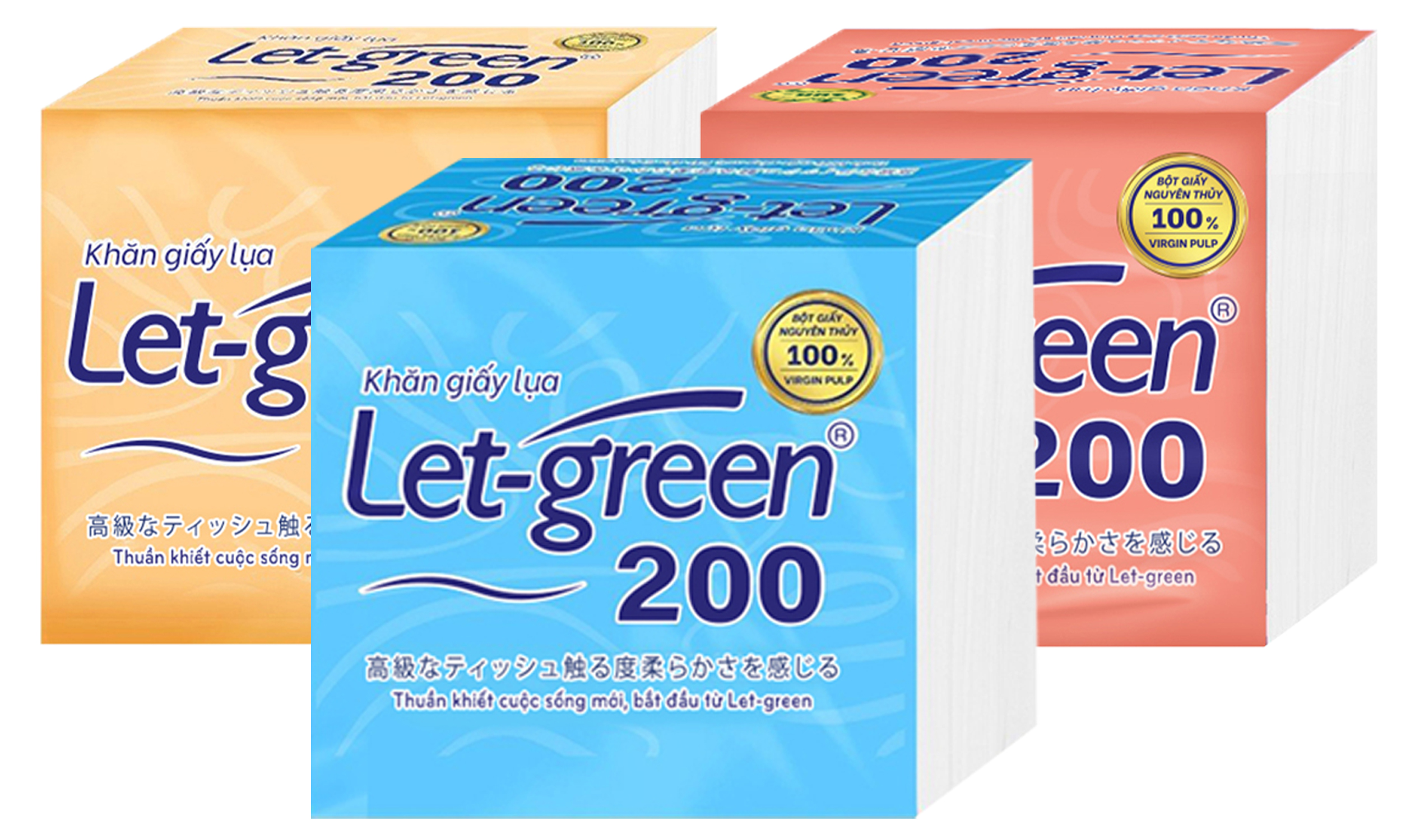 Let-green Facial Tissue 200 pieces
