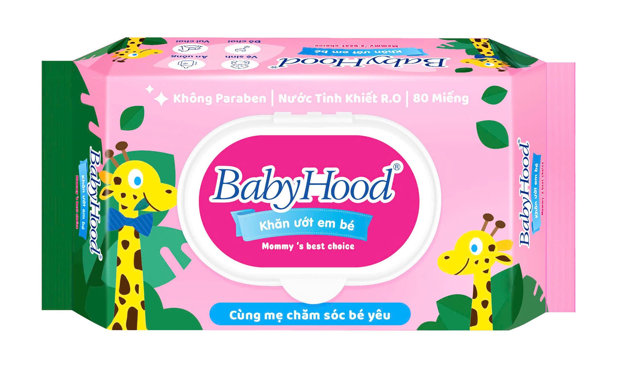 BabyHood Baby Wet Wipes  80pcs - Unscented