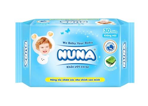 Khăn Ướt Em Bé Nuna 30 Miếng - Không Mùi